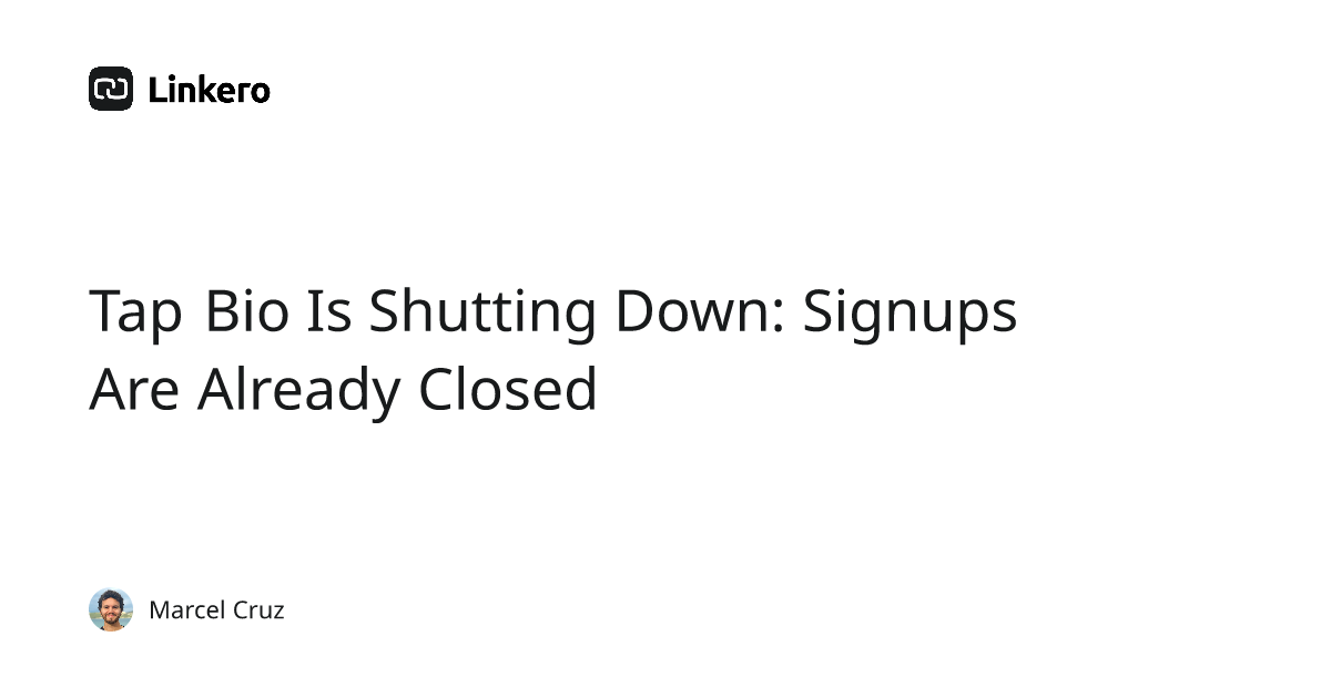 Tap Bio Is Shutting Down: Best Alternatives Before October 31, 2026 ...